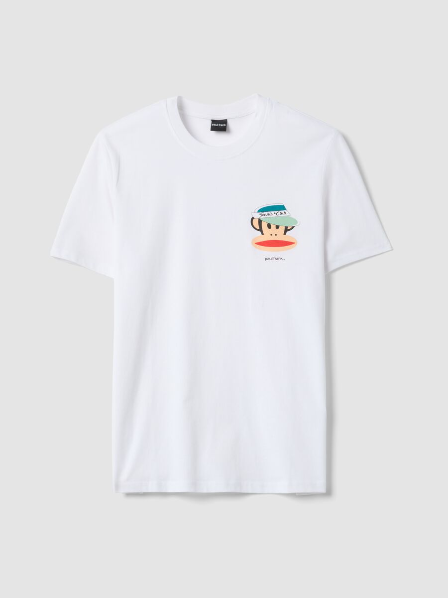 White Paul Frank print T-shirt in pure cotton, regular fit_4