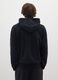 Black cotton blend hoodie with oversized fit_3