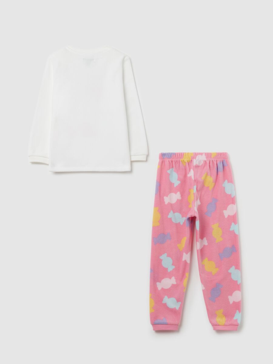 Fleece pyjamas with "Sweet Dreams” print_1