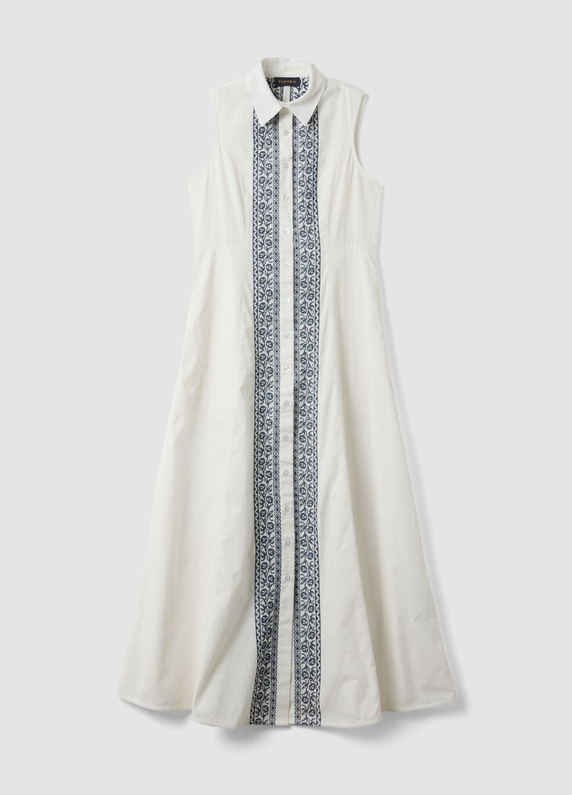 White pure cotton shirt dress