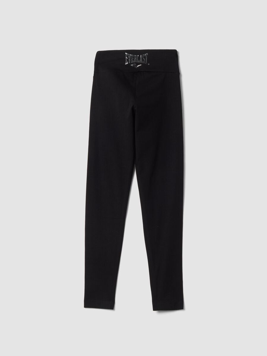 Black stretch cotton leggings_1