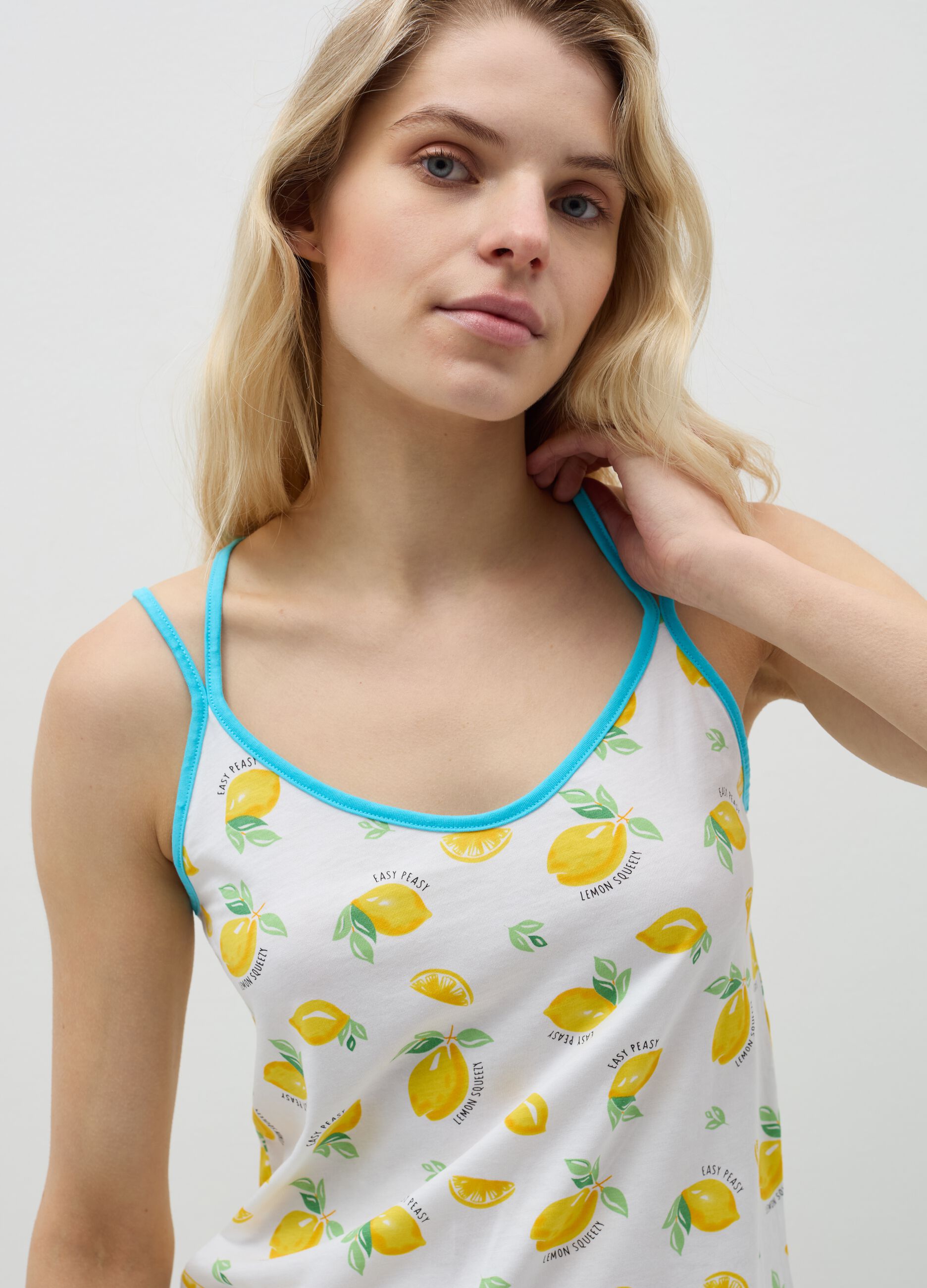 Ovs Pigiama corto stampa limoni online Abbigliamento