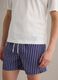 Boxer mare blu a righe bianche con coulisse_2