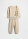 Beige newborn set in cotton blend_0