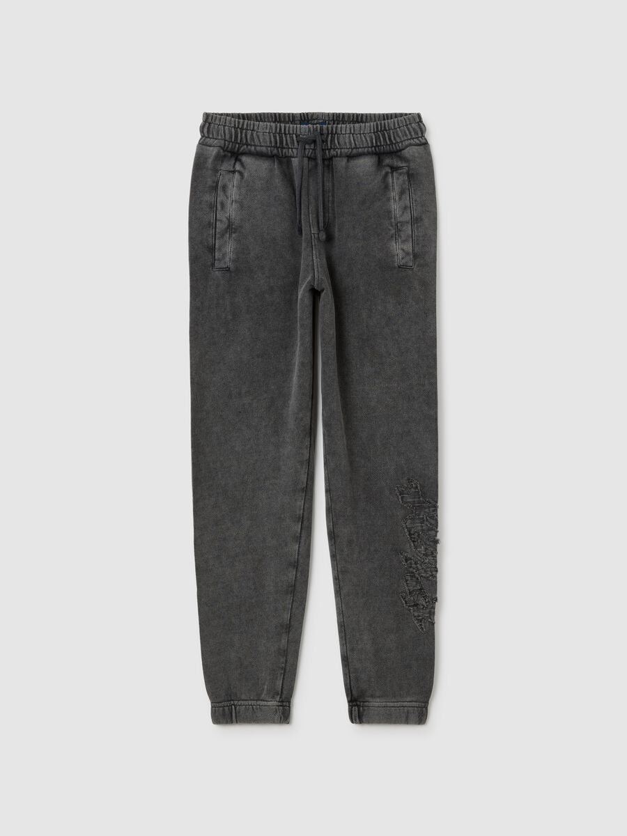 Boys' grey pure cotton joggers_0