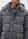 Grey Long Padded Jacket Regular Fit_3