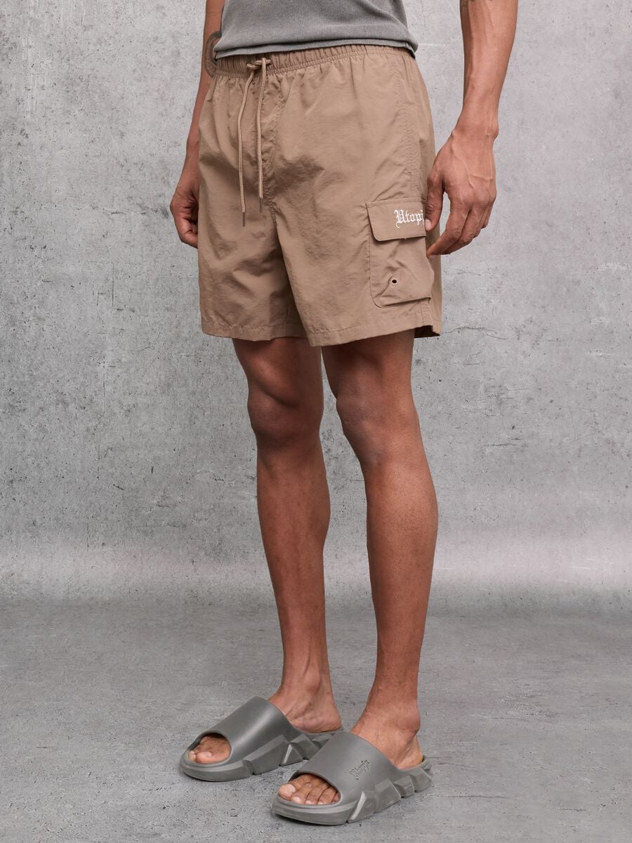 Cargo Swim Shorts Mocha_1