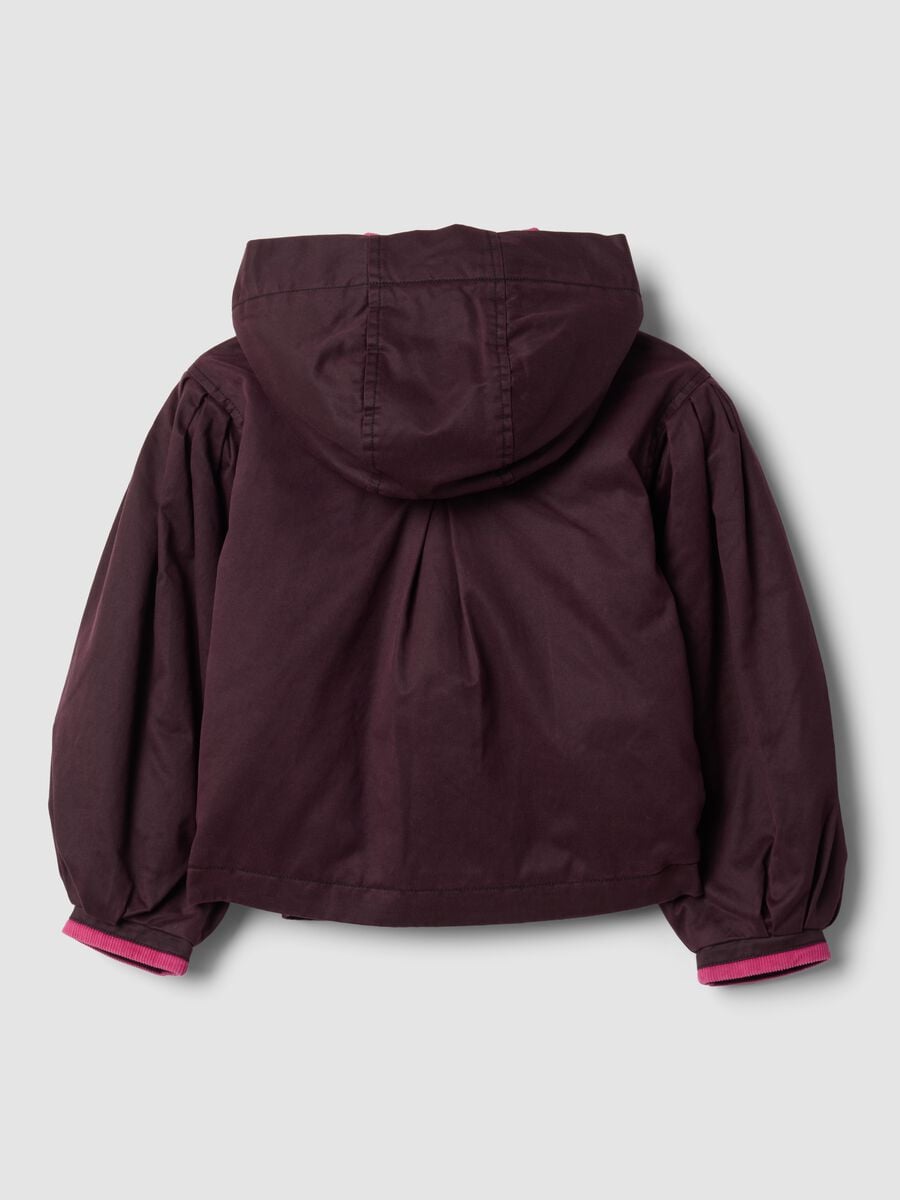 Purple padded cotton-blend hooded jacket_2