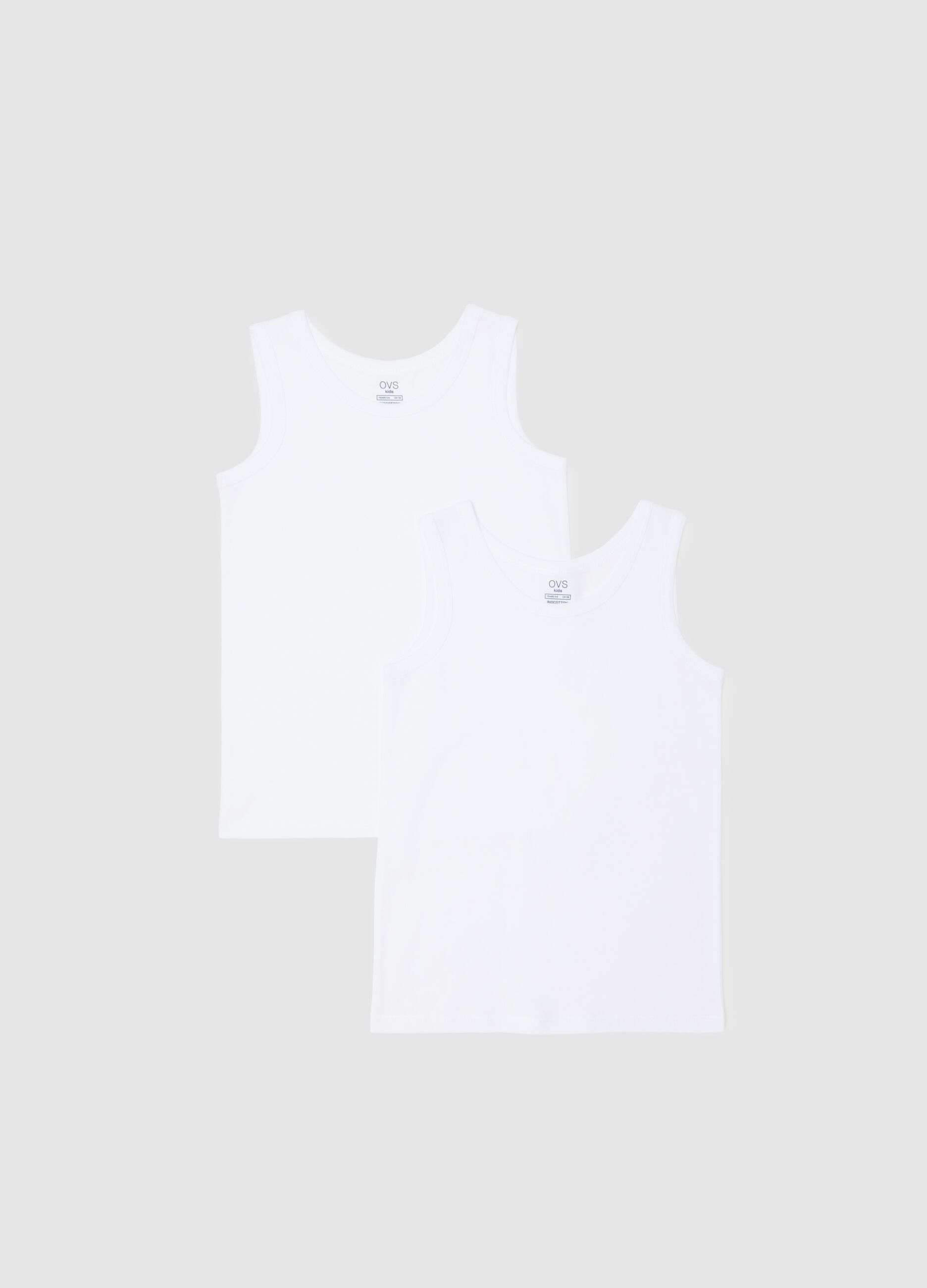 White cotton vests for boys