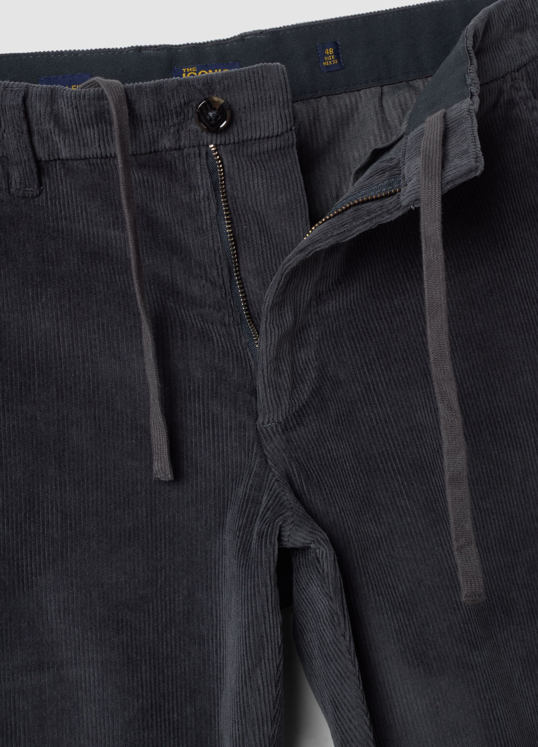 Pantaloni chino grigi in cotone elasticizzato slim fit