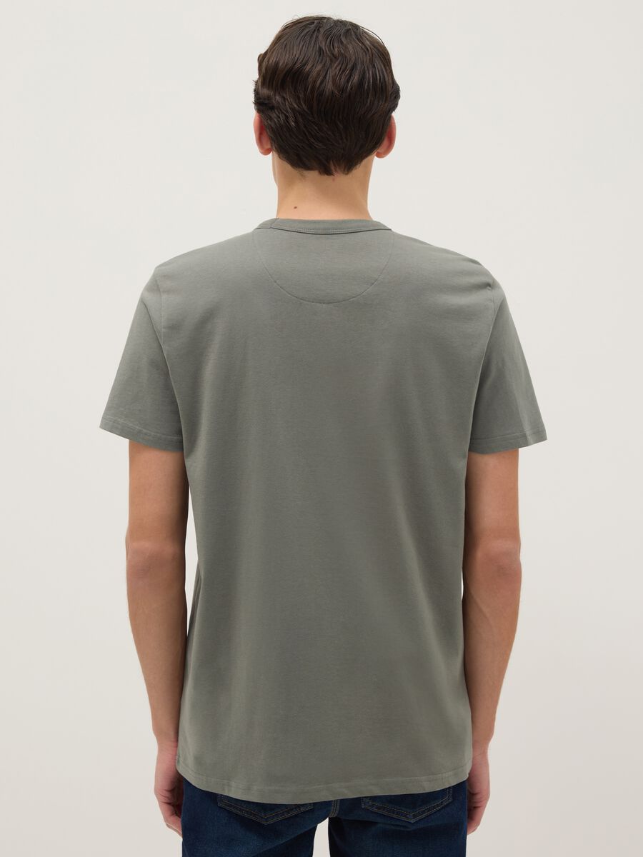 Grey pure cotton regular fit T-shirt with graphic_2