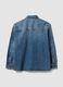 Blue pure cotton denim shirt, regular fit_2