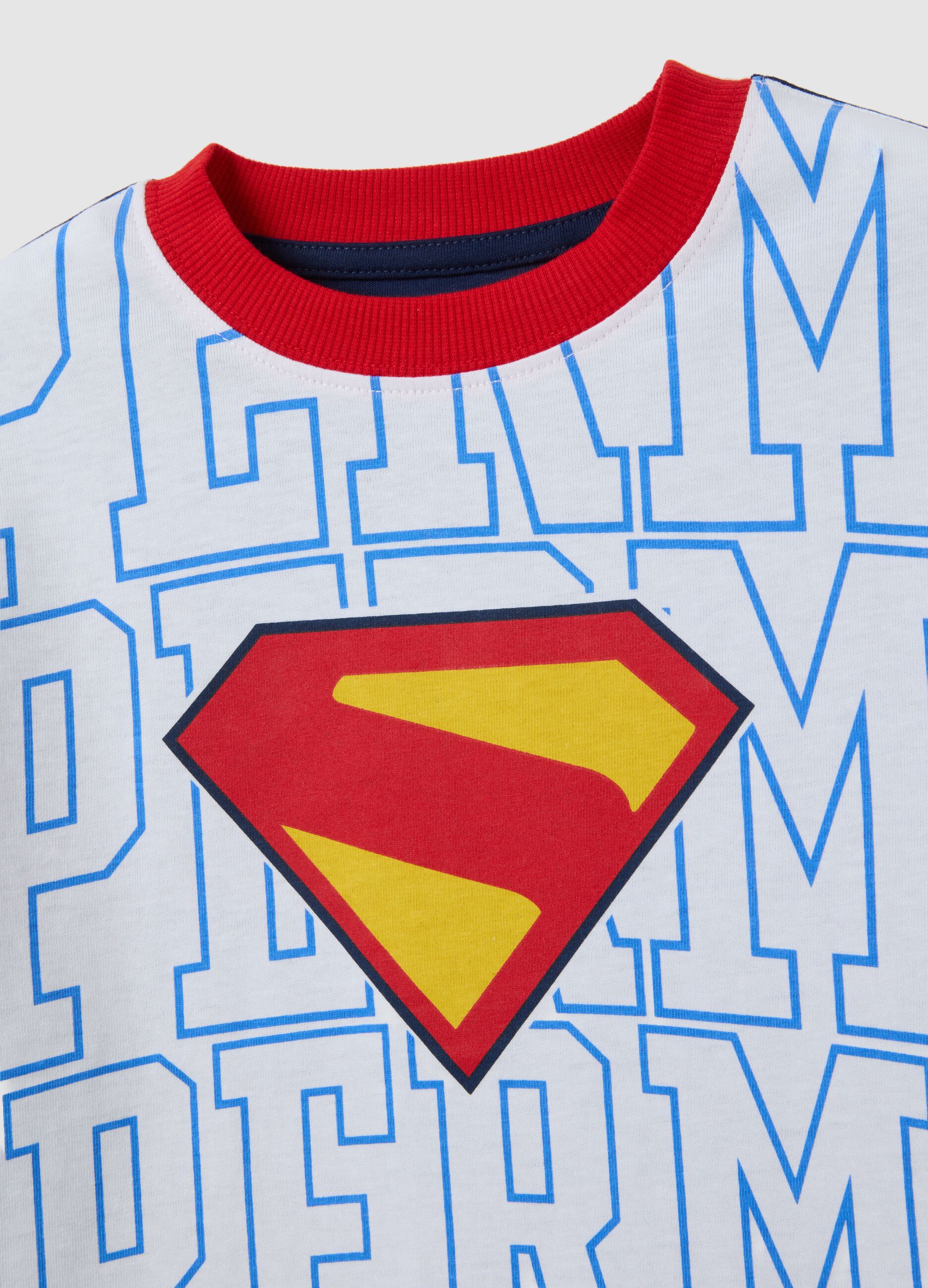 Kids' T-shirt in pure multicolour cotton with Superman print