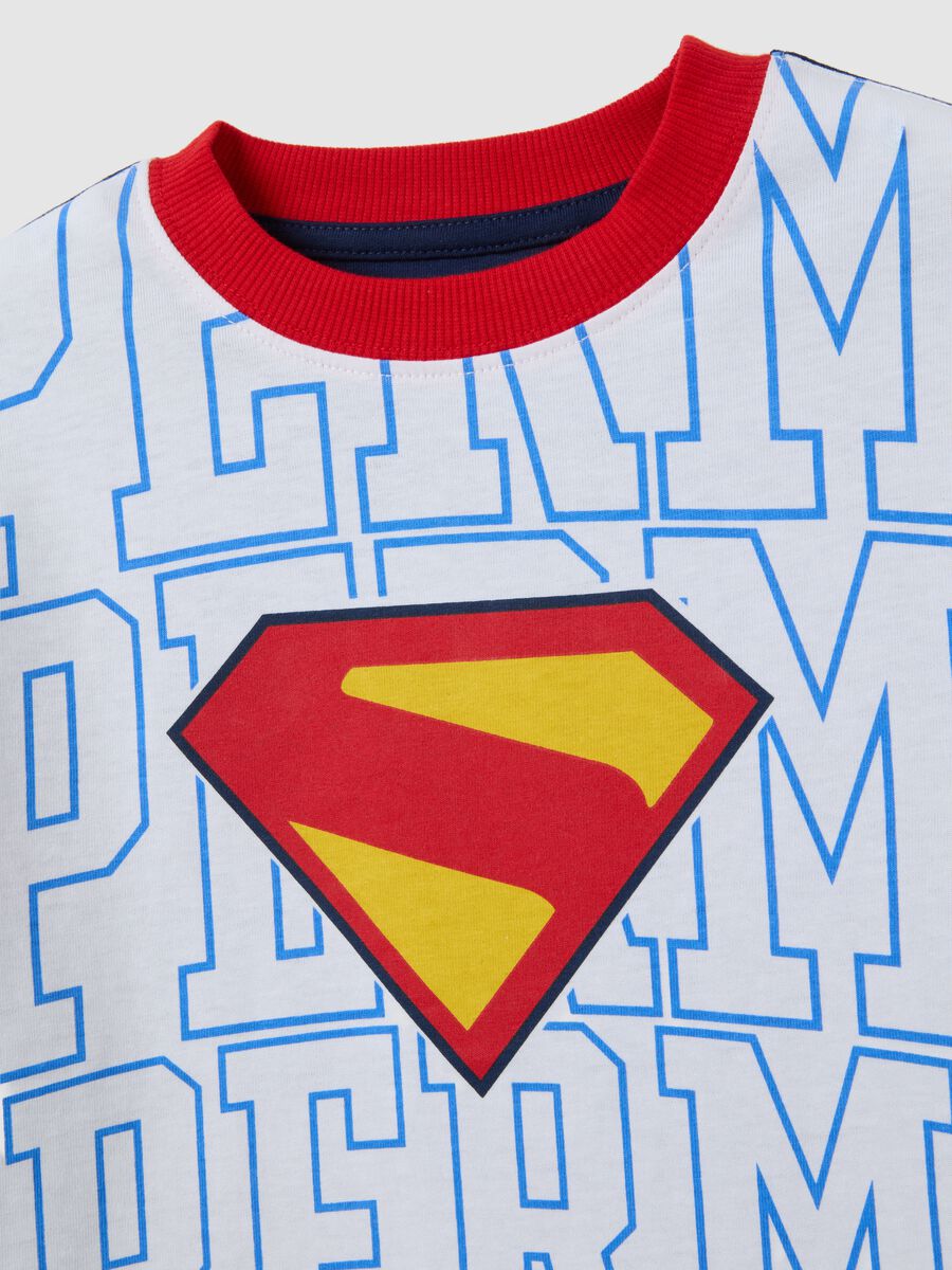 Kids' T-shirt in pure multicolour cotton with Superman print_2