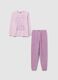 Pigiama da ragazze in pile viola regular fit_0