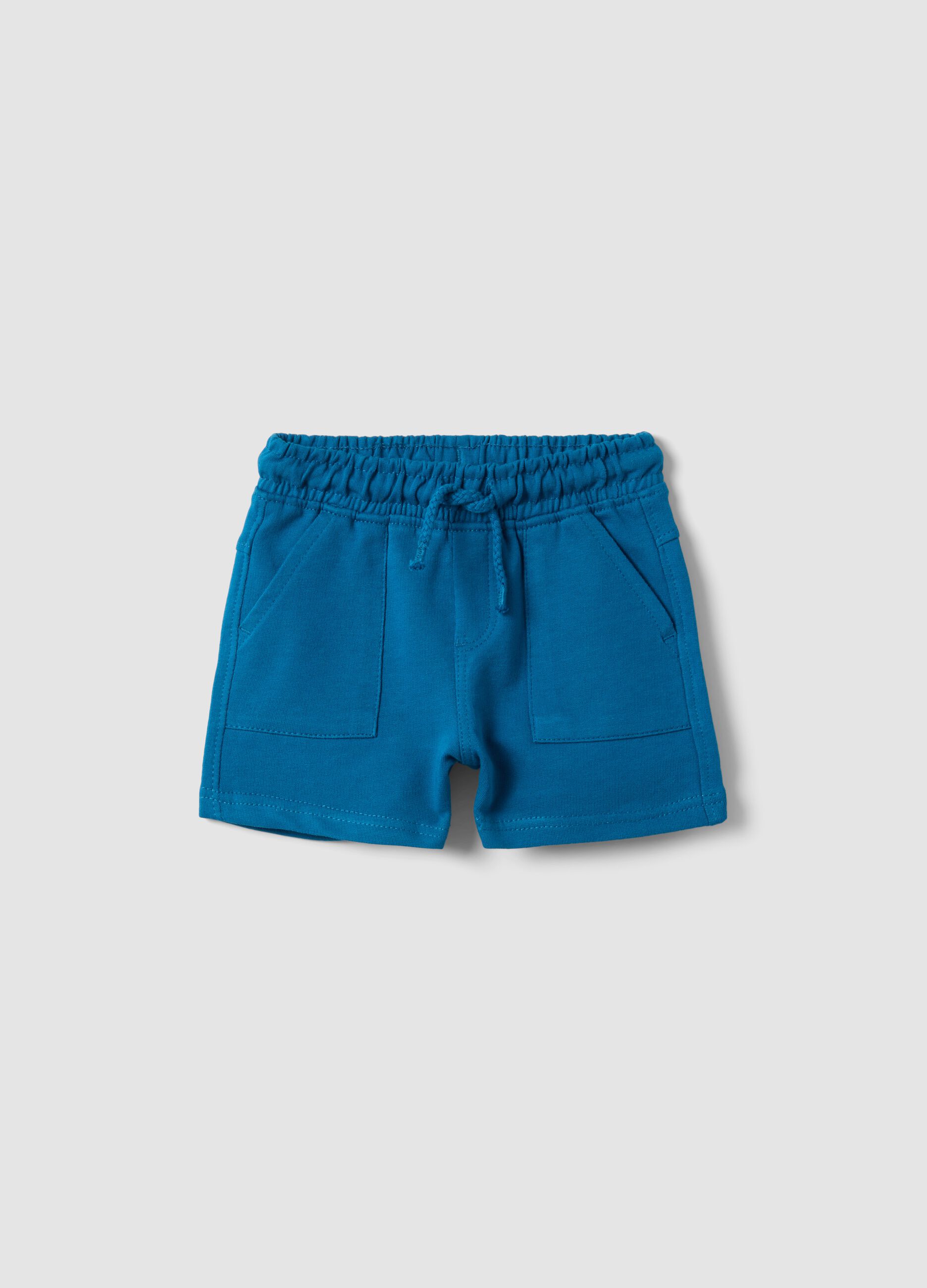Baby Regular Fit Blue Pure Cotton Shorts