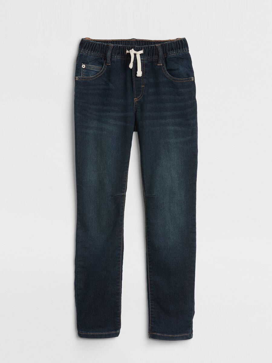 Joggers in denim con coulisse _0