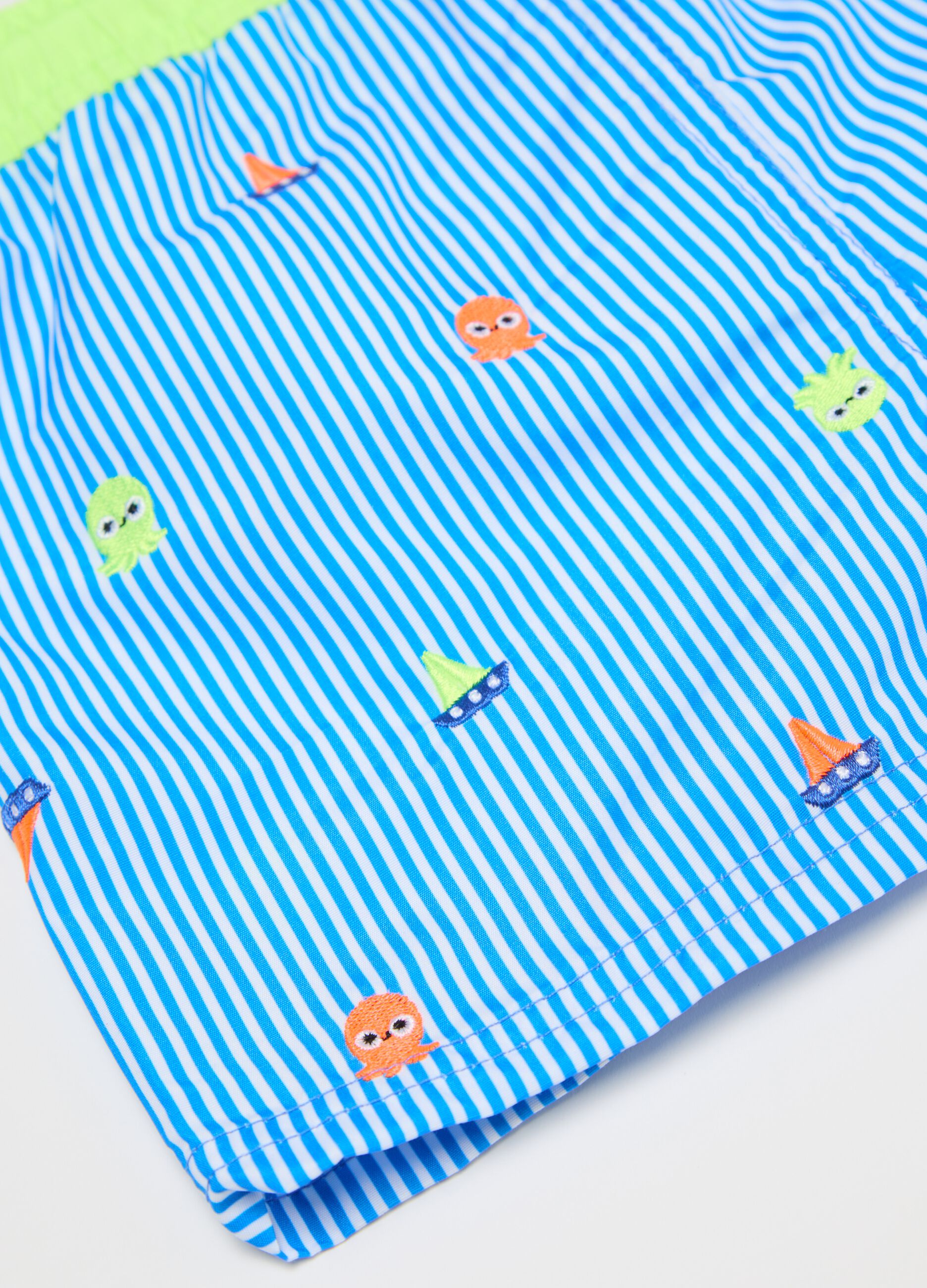 Boxer da neonato in misto multicolor a righe