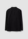Black stretch viscose blazer with classic lapels_6