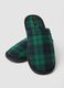 Green and blue checked slippers_2