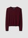 Red long-sleeve viscose-blend top_4