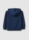 Children's Blue Hoodie with Full Zip in Pure Cotton Regular Fit_1