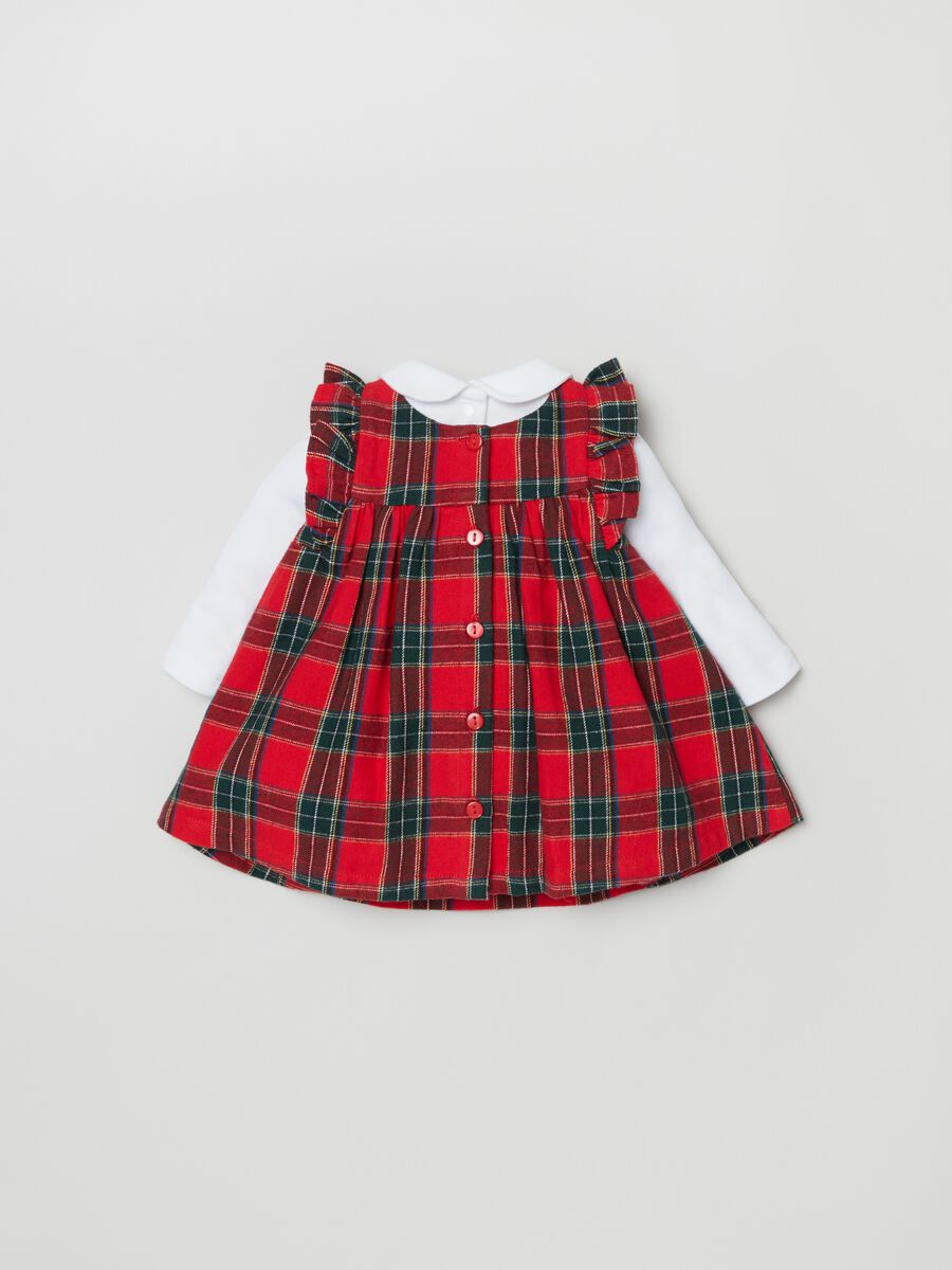 Set t-shirt e vestitino in fantasia tartan_1