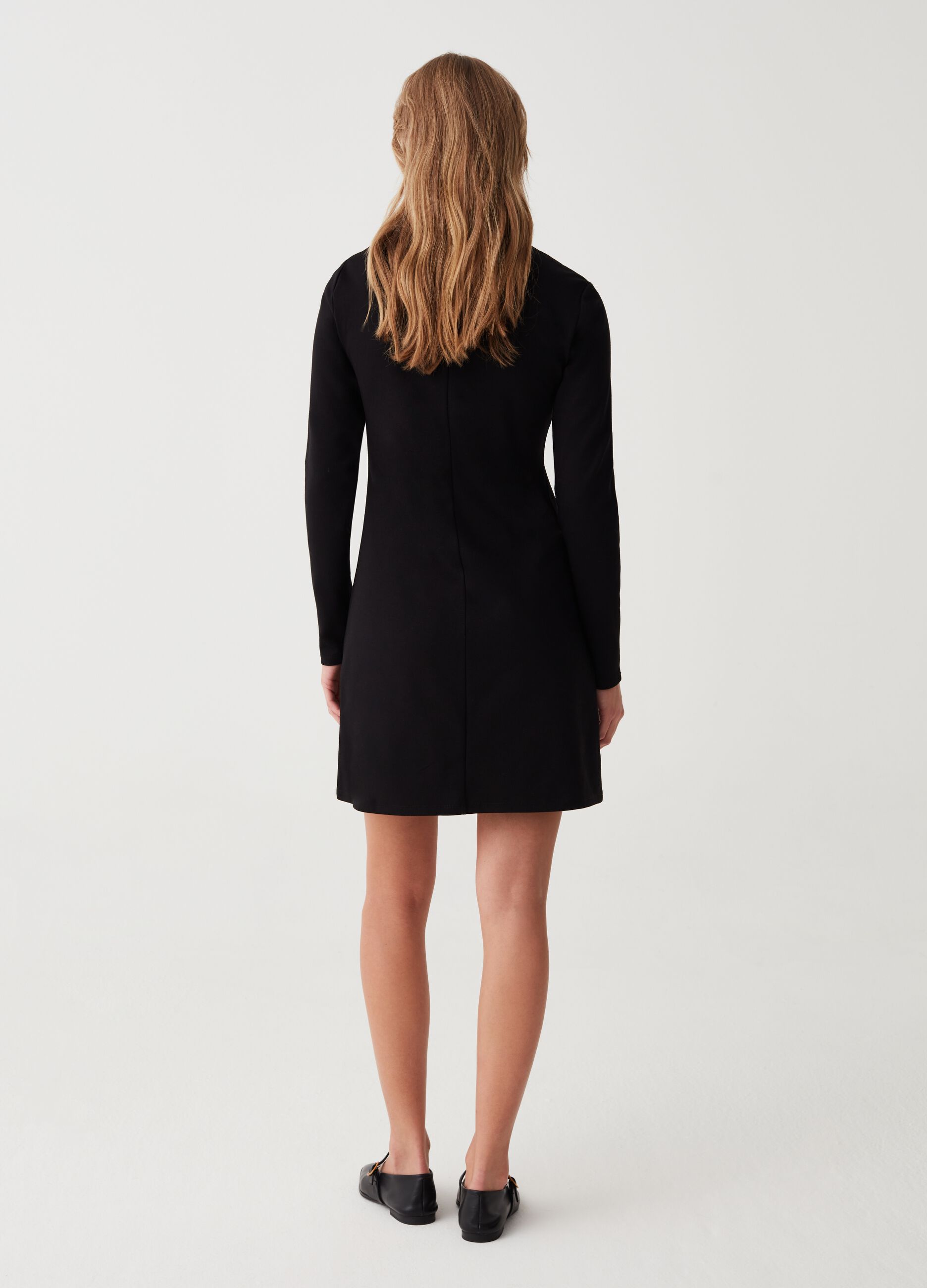 Abito corto mock neck_2