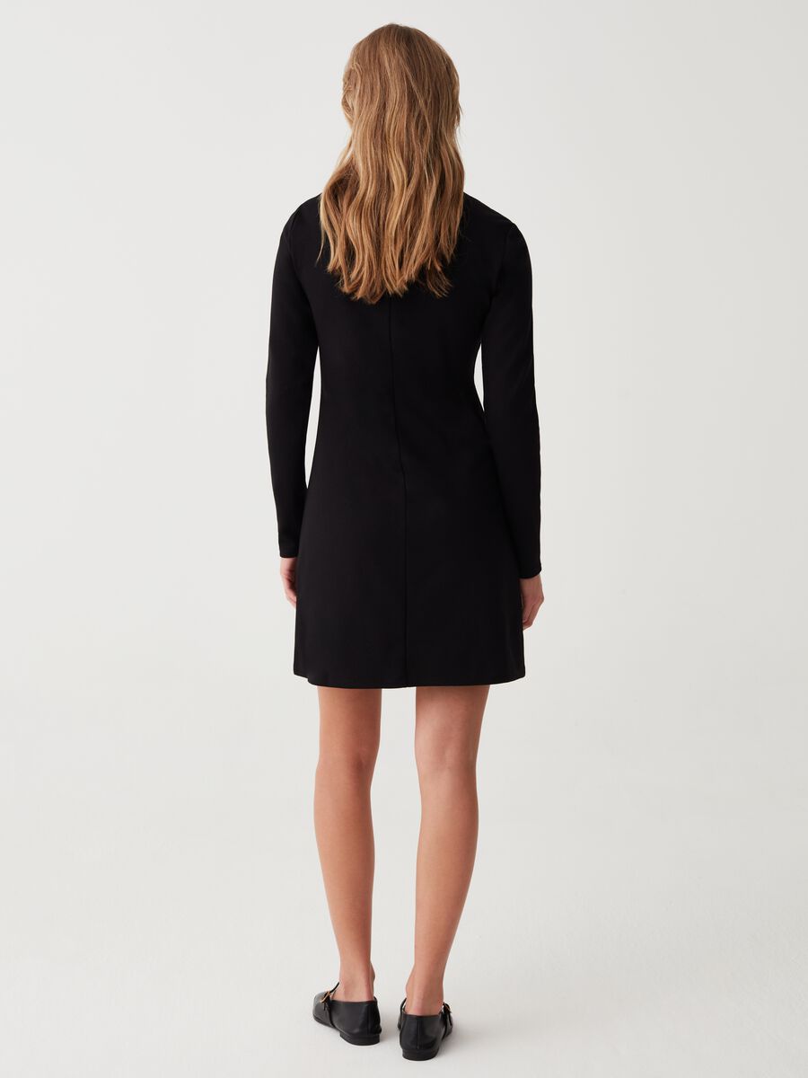 Abito corto mock neck_2