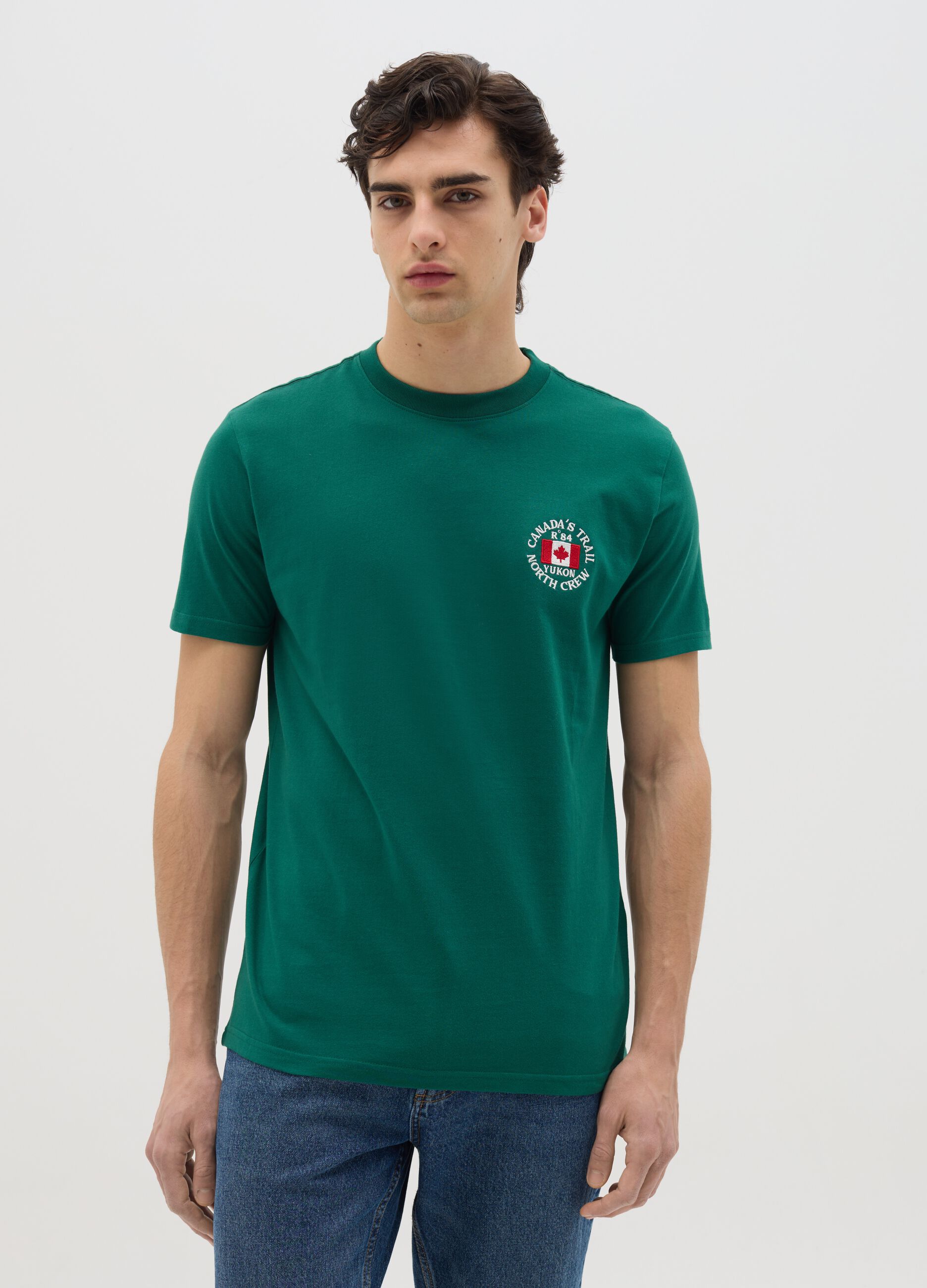 Canada's Trail green short-sleeved T-shirt