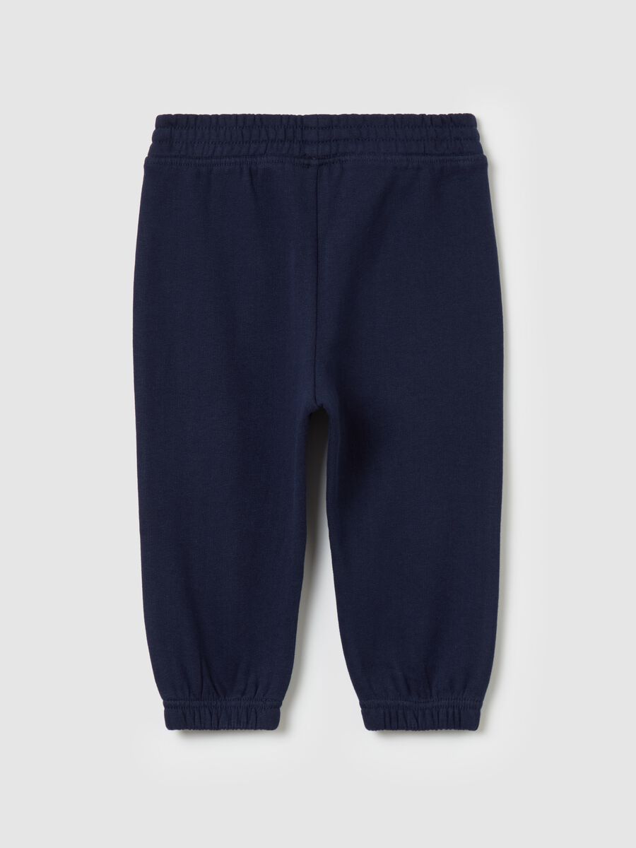 Cotton joggers with elasticated edging_1