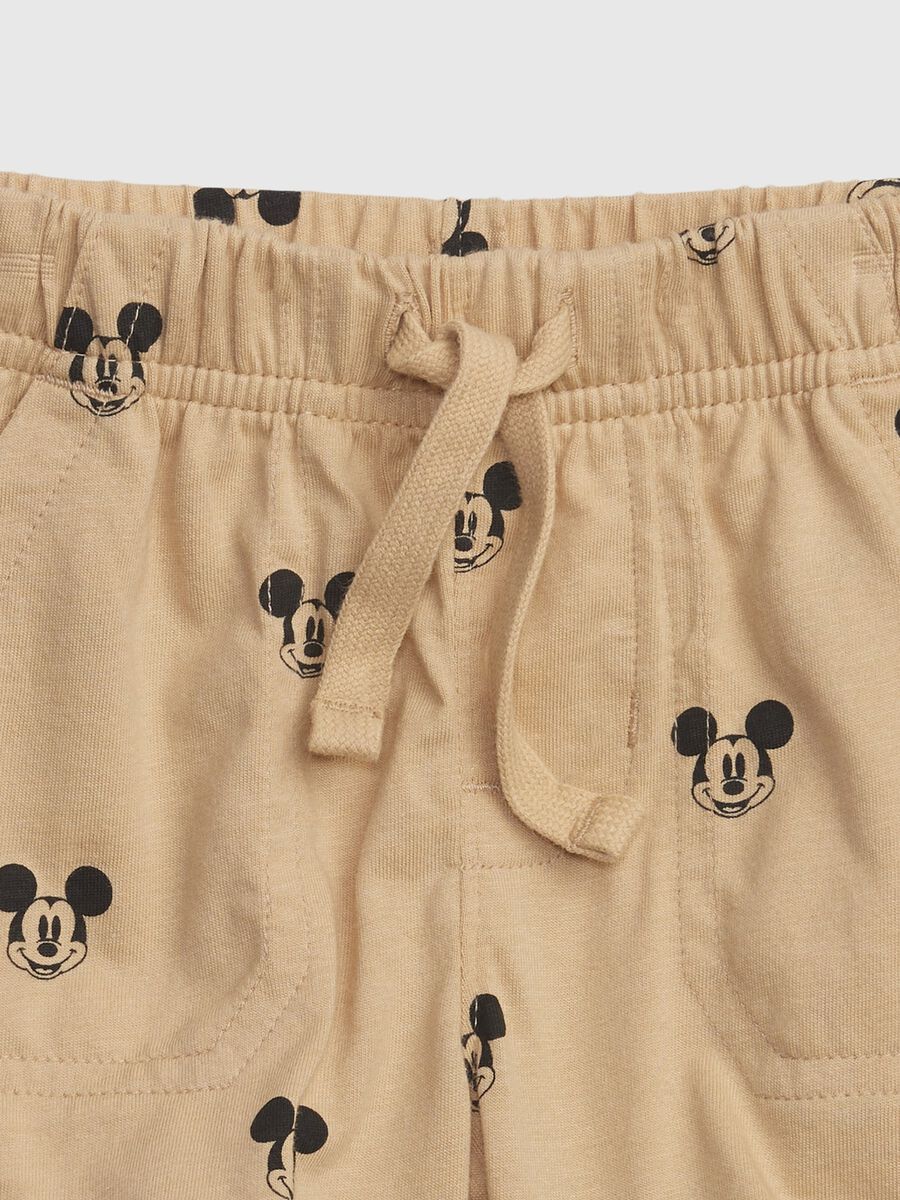 Cotton shorts with Disney Mickey Mouse print_2