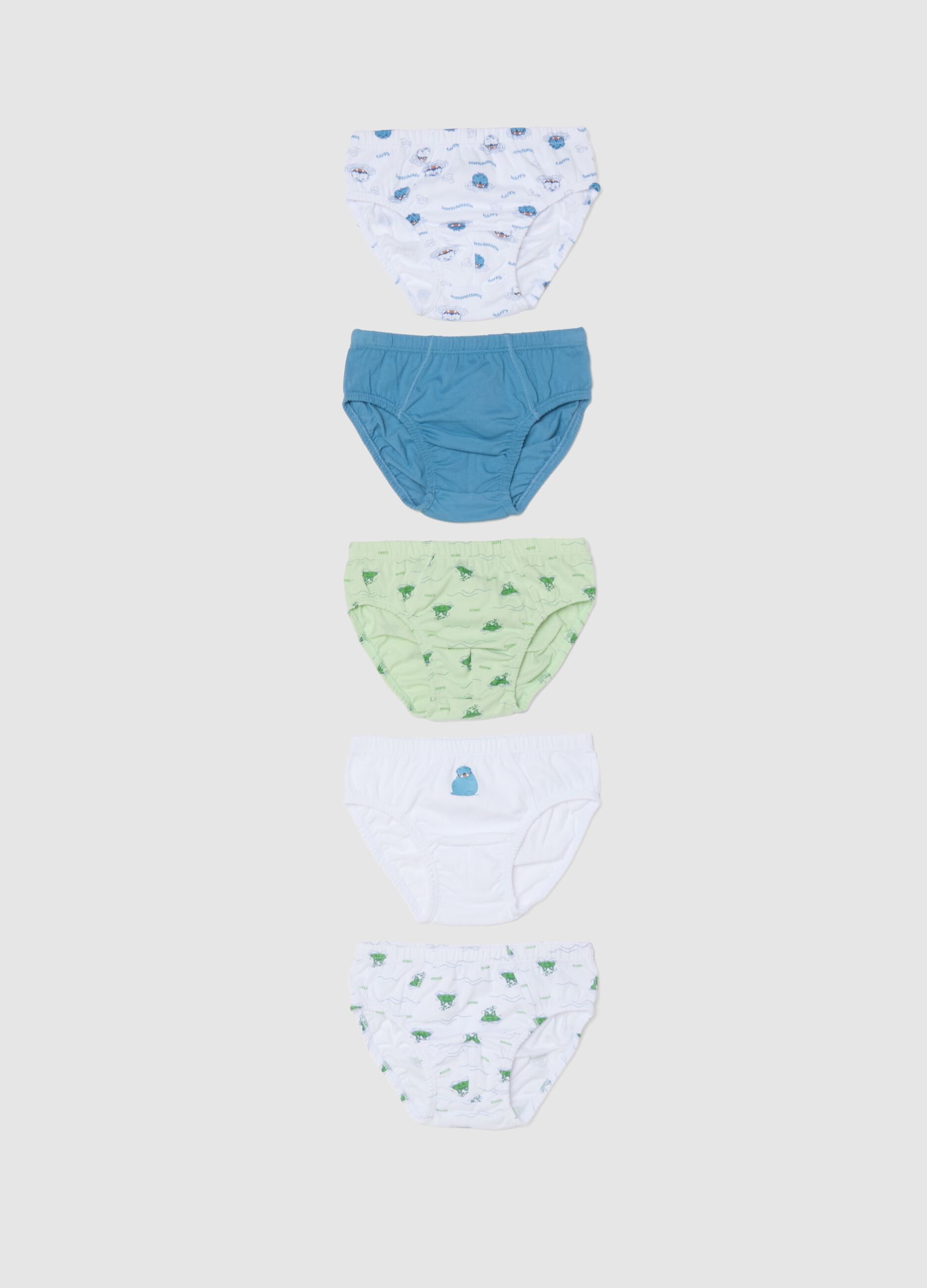 Multipack slip in puro cotone multicolor da bambino regular fit