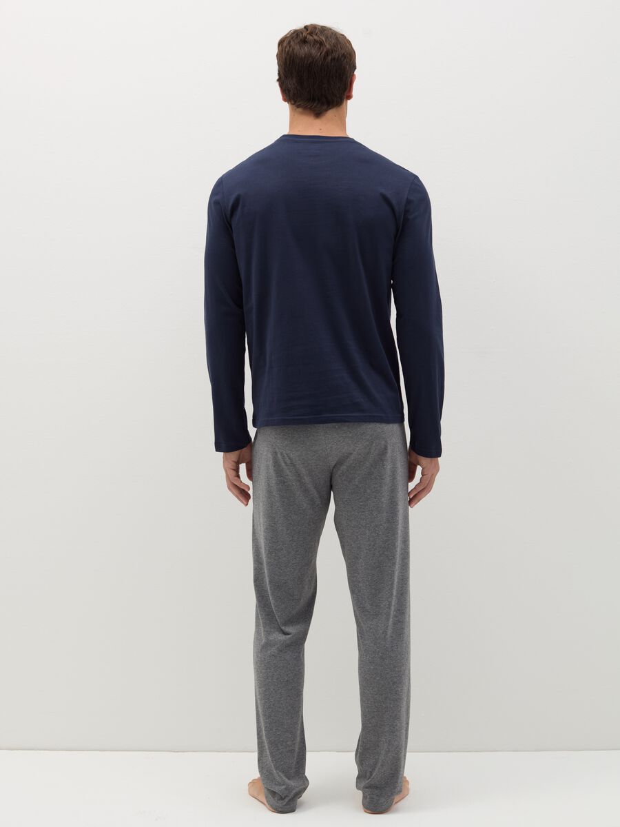 Long pyjamas with round neck in cotton_2