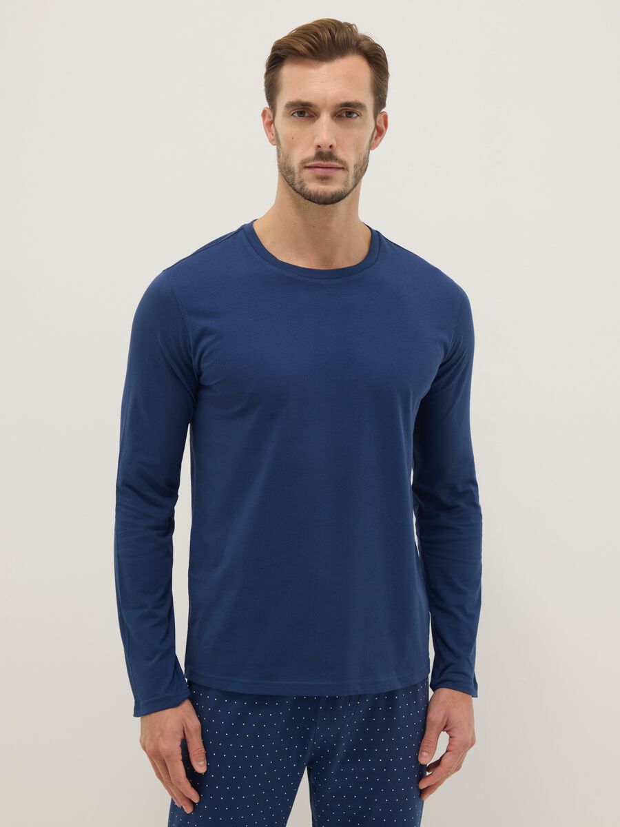 Blue pure cotton pyjamas regular fit_1