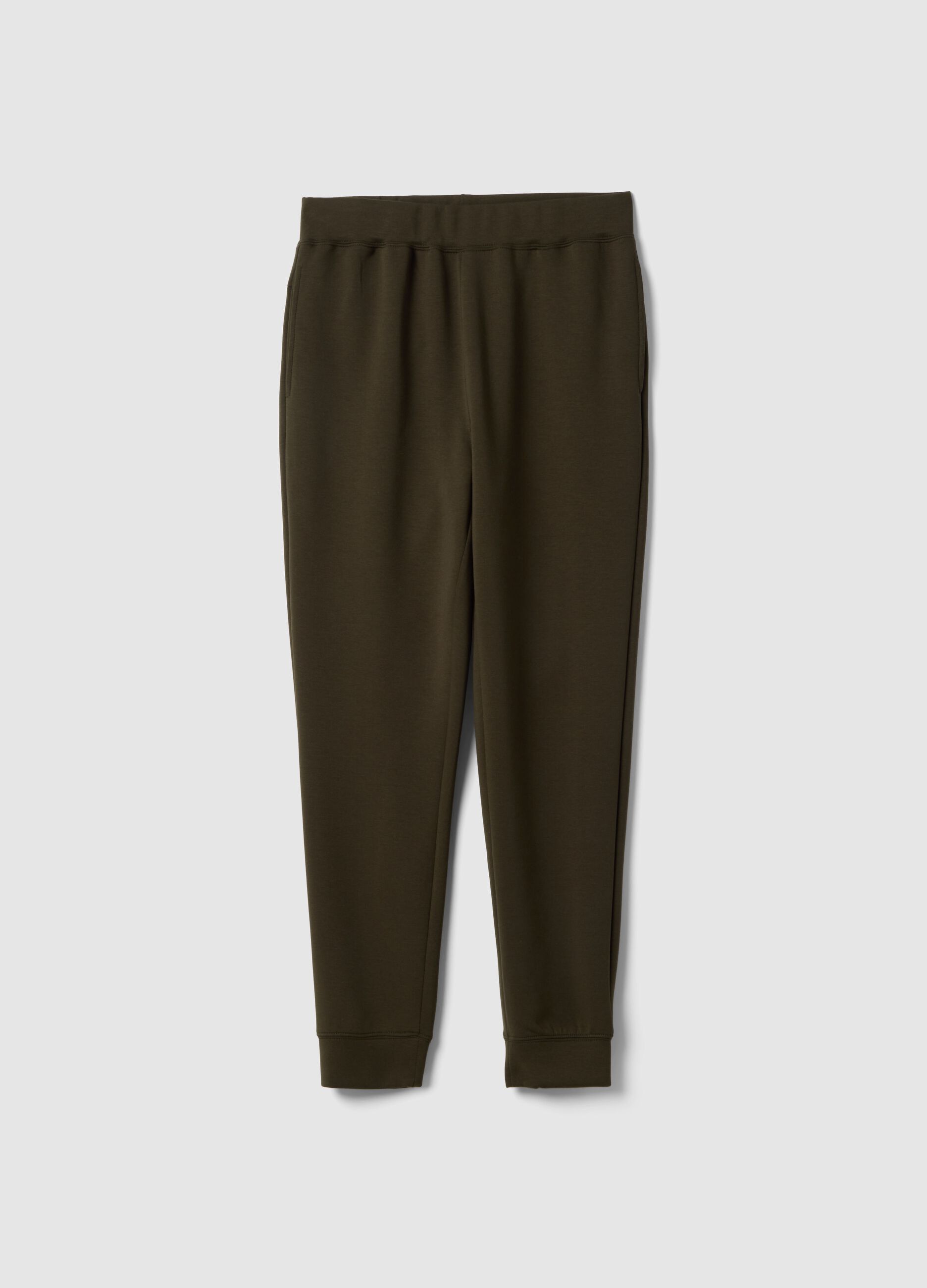 Pantaloni jogger in misto cotone marroni regular fit