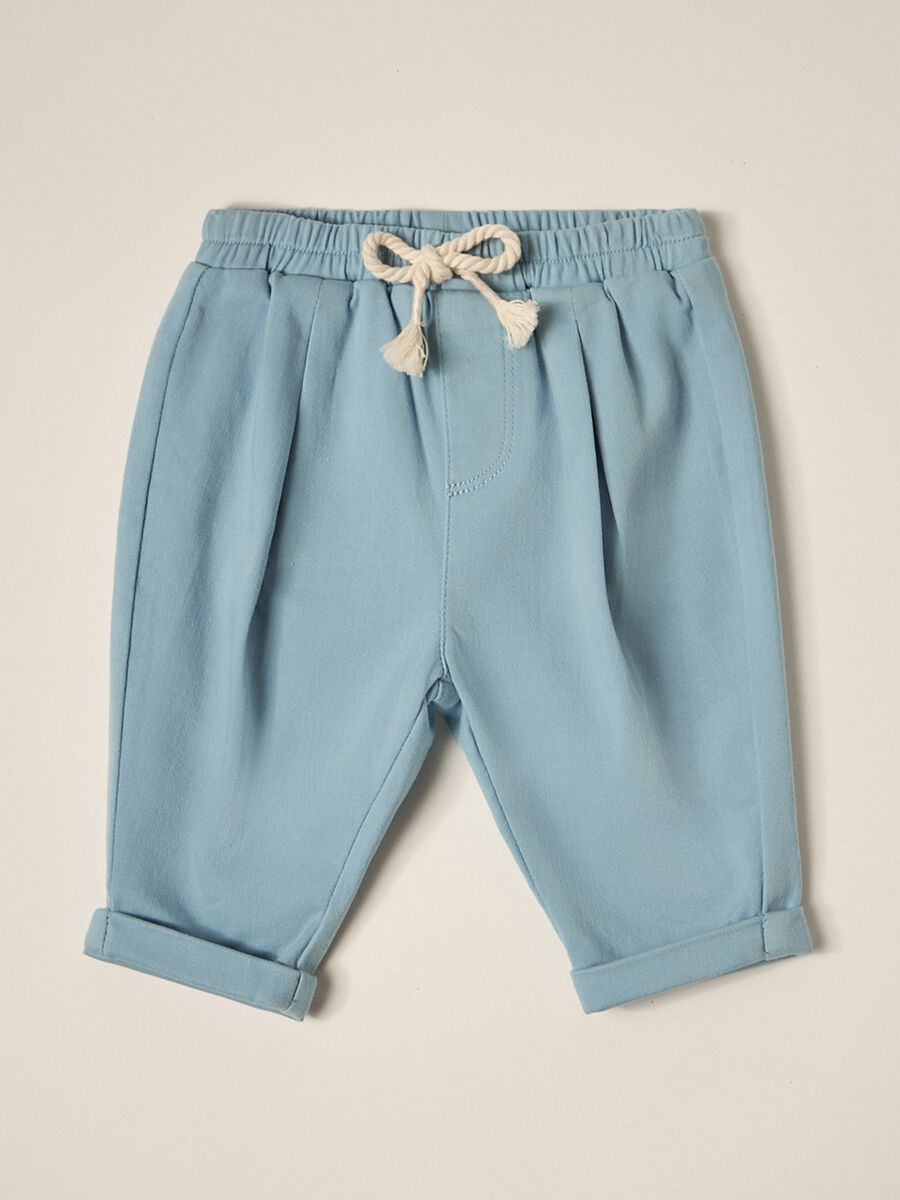IANA newborn boy jogger in cotton blend_0