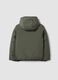 Ultralight Reversible Padded Hooded Jacket in Grey and Green_2