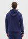 Blue Cotton Blend Hooded Sweatshirt Regular Fit_2