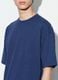 Blue crew-neck pure cotton boxy-fit T-shirt_2