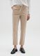 Beige stretch cotton trousers regular fit_1