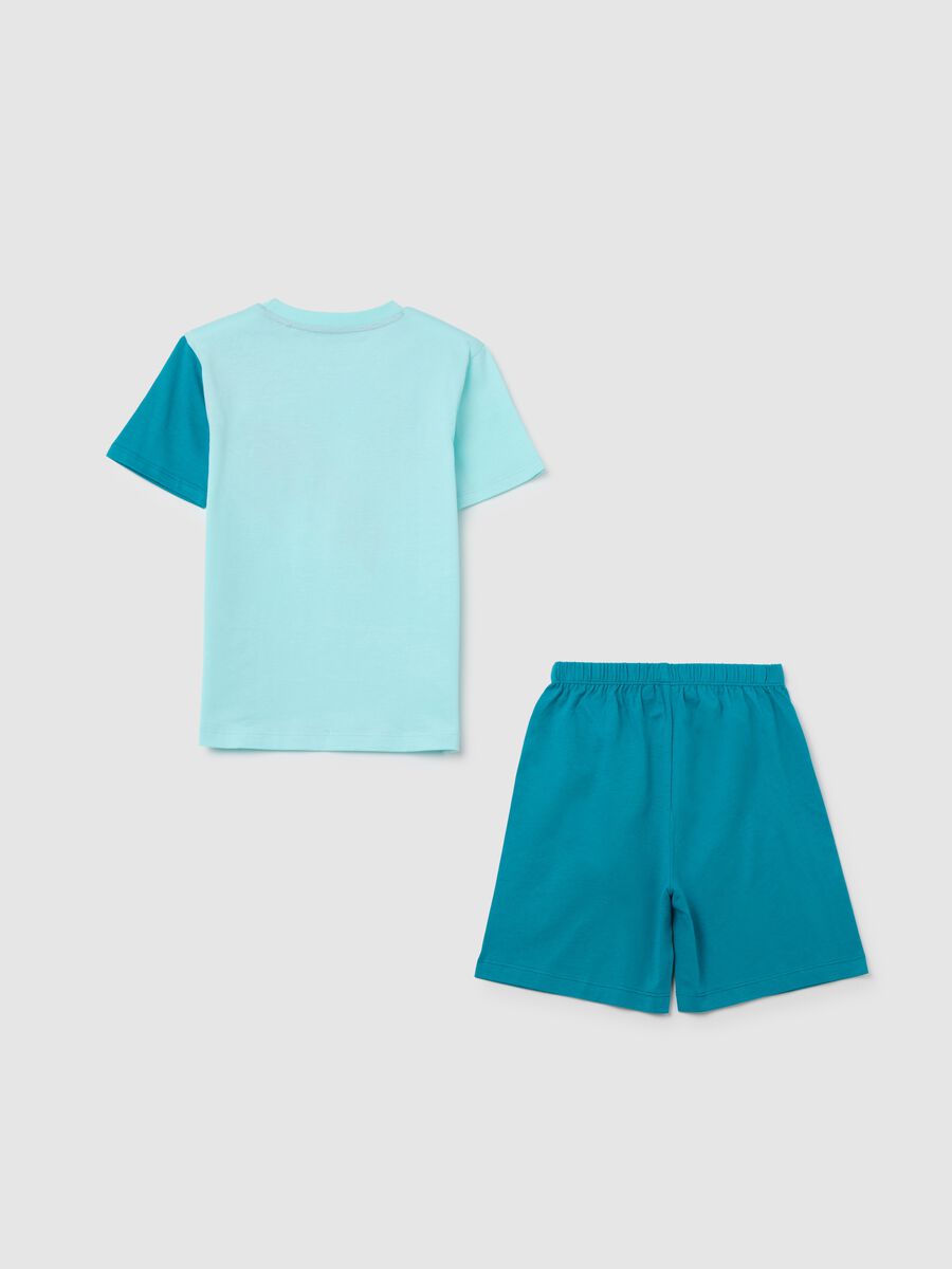 Children's blue pure cotton pyjamas regular fit_1