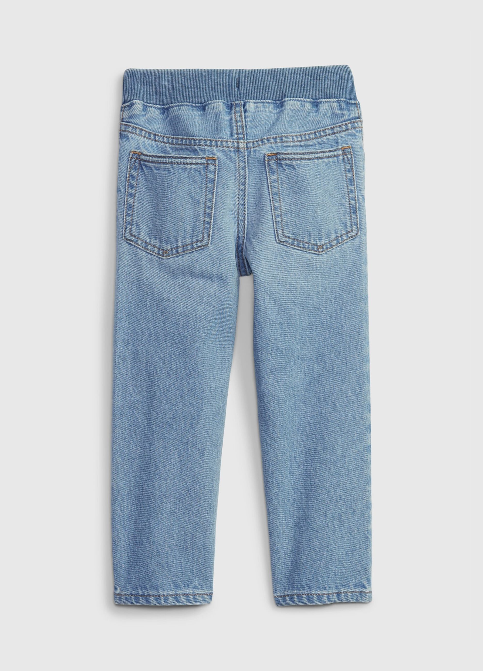 Jeans pull-on con stampa Disney Topolino