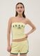Yellow strapless bandeau top in stretch cotton_3