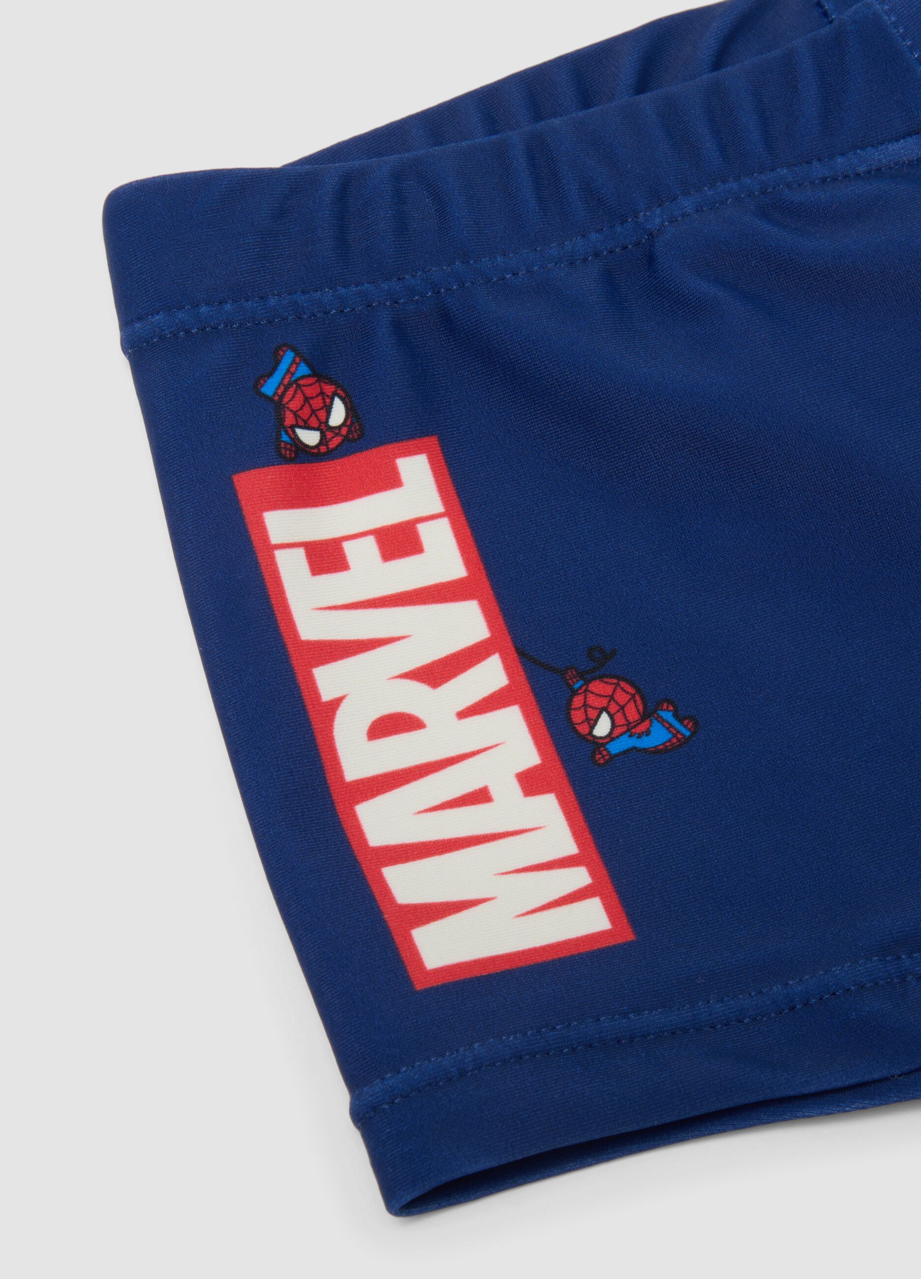 Blue stretch swim boxer shorts