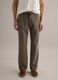 Brown stretch cotton regular fit chino trousers_1