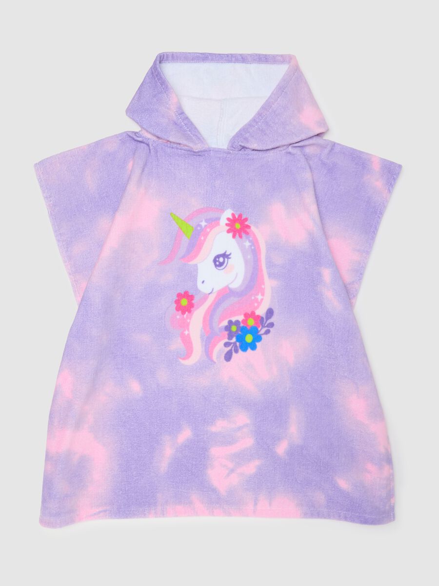 Cotton Poncho with Unicorn - OVS Kids_0