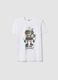 Boys' regular fit white pure cotton T-shirt with prints_0