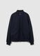 Stretch blue bomber with zip closure_4