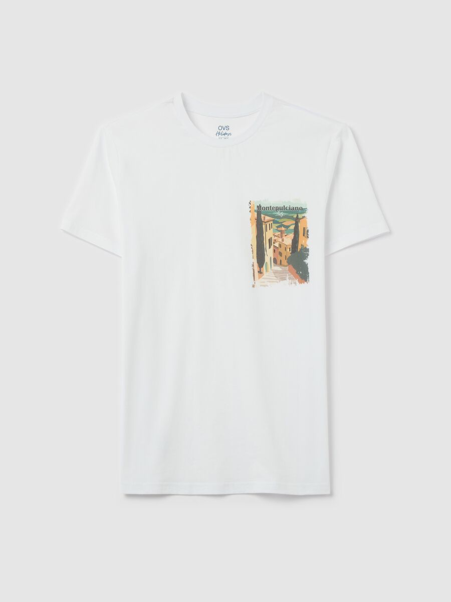 Cotton T-shirt with "Montepulciano Italy" print_4